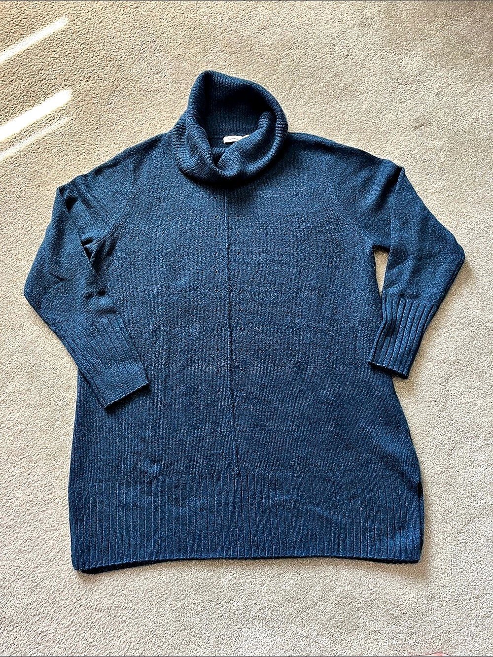 Reitmans Blue Cowl Neck Tunic Sweater Size Medium